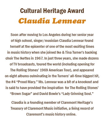 Claudia Lennear brief bio