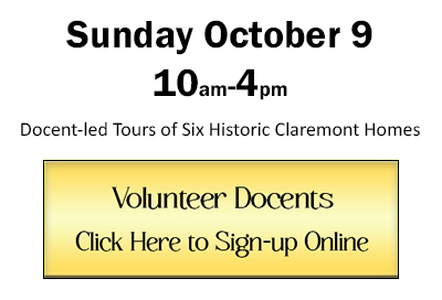 Volunteer Docents Claremont Heritage Home Tour