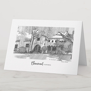 Note Card - Garner House - Claremont Hertage Bob Smith Claremont Collection
