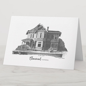 Note Card - Sumner House - Claremont Hertage Bob Smith Claremont Collection