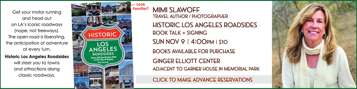 Mimi Slawoff book yalk and signing Sun Nov 9 at 4:00pm $10
