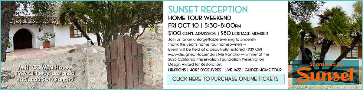 Home Tour Weekend Sunset Reception Fri Oct 10 5:30-8:00pm 