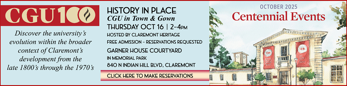 CGU History in Place Thurs Oct 16 | 2-4pm | Garner House Courtyard