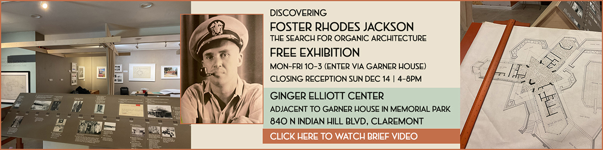 Foster Rhodes Jackson Exhibition October 2025 Free Admission Ginger Elliott Center Claremont Heritage Closing Reception Sun Dec 14 4-8pm