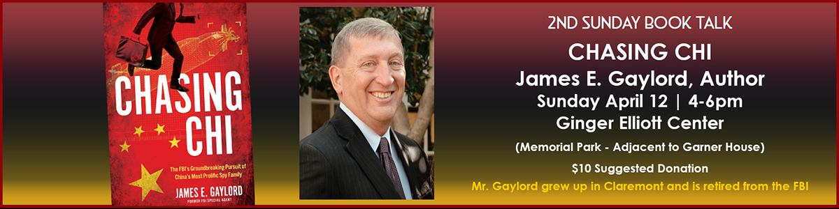 Book Talk: Chasing Chi by James E. Gaylord, Sun April 12 | 4-6pm
