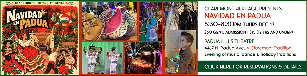 Claremont Heritage presents NAVIDAD EN PADUA Thurs Dec 17 | 5:30-8:30pm