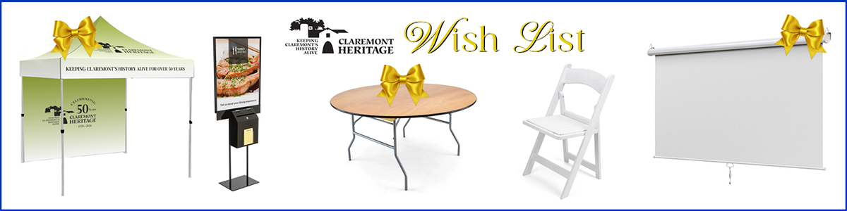 Claremont Heritage Wish List