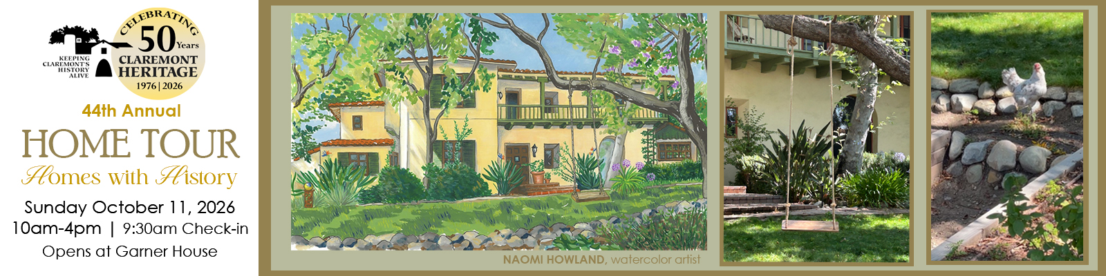 Claremont Heritage Home Tour Sun Oct 11 2026
